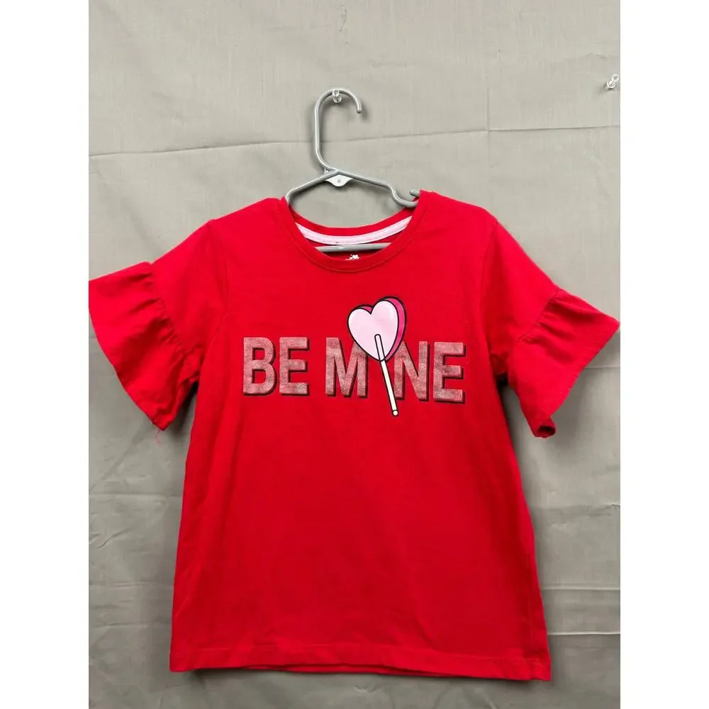 Girls Valentine and St. Patrick 2 Shirt Bundle, Size 7-8 (M)
